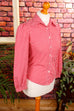 Rockabella Bluse rot kariert 60er 70er Dirndl Disco Frau real-disco real-rockabilly Rockabilly rot S 36-38 Schlager Special vintageberlin.de