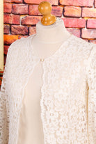 Boho Spitzenjacke Mantel weiß
