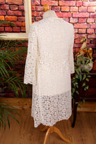 Boho Spitzenjacke Mantel weiß