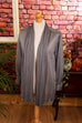 Vintage Blusenjacke silber drapiert Default Title 90er Abendmode Boho Frau M 40-42 silber Special vintageberlin.de