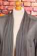 Vintage Blusenjacke silber drapiert 90er Abendmode Boho Frau M 40-42 silber Special vintageberlin.de