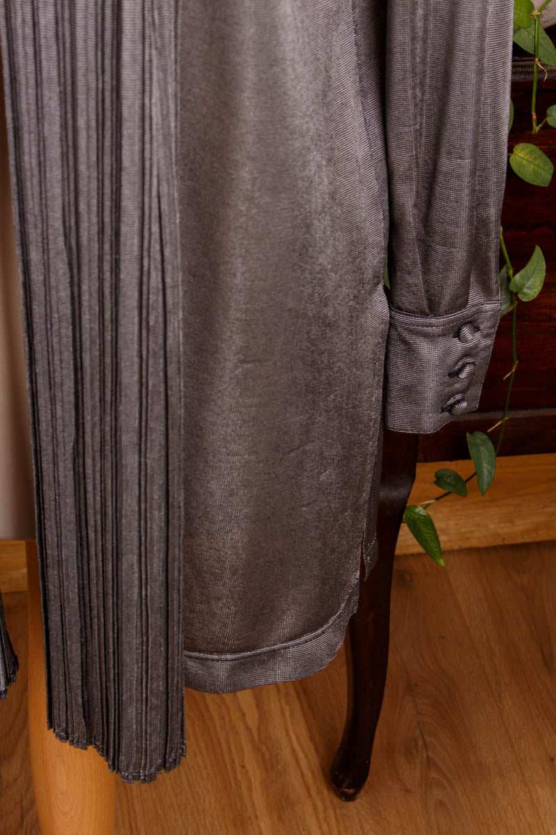 Vintage Blusenjacke silber drapiert