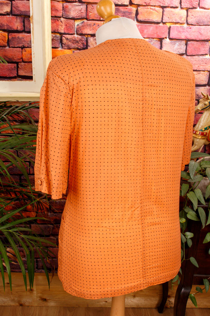 80er Top orange Punkte