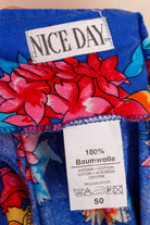 Vintage Sommerkleid blau Blumen