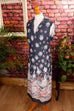 70er Schlagerkleid grau Blumen Default Title 60er 70er Boho Disco Frau grau M 40-42 real-boho real-rockabilly Schlager Special vintageberlin.de