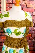 50s Sommerkleid grün Muster
