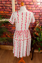 Rockabella Sommerkleid weiß pink Blumen
