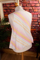 DDR Top rosa weiß Regenbogen