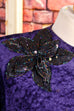 Samt Minikleid lila Pailletten 80er 90er Abendmode Frau Gothic L 44-46 lila M 40-42 Special vintageberlin.de
