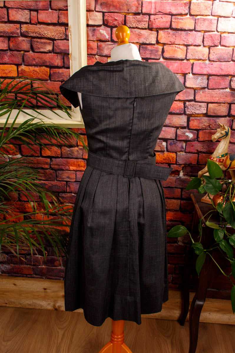 50s Rockabella Kleid grau