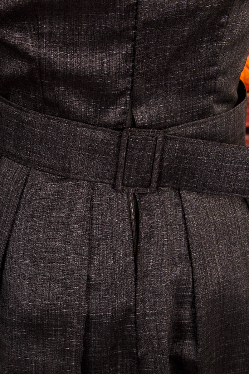 50s Rockabella Kleid grau