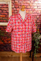 Vintage Landhaus Bluse rot kariert
