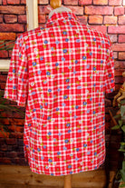 Vintage Landhaus Bluse rot kariert