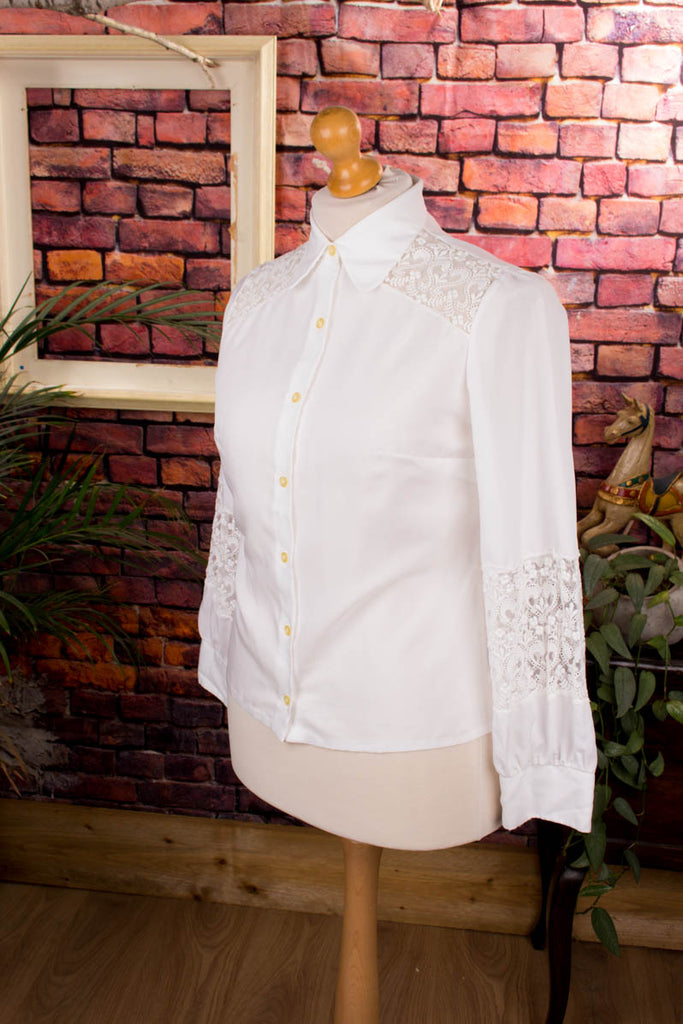70s Boho Bluse weiß Default Title 70er Boho Frau Hippie L 44-46 M 40-42 real-boho real-rockabilly Rockabilly Schlager Sekretärin Special weiß vintageberlin.de