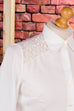 70s Boho Bluse weiß 70er Boho Frau Hippie L 44-46 M 40-42 real-boho real-rockabilly Rockabilly Schlager Sekretärin Special weiß vintageberlin.de