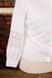70s Boho Bluse weiß 70er Boho Frau Hippie L 44-46 M 40-42 real-boho real-rockabilly Rockabilly Schlager Sekretärin Special weiß vintageberlin.de