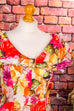 Vintage Cocktailkleid Blumen 80er 90er Abendmode bunt Frau Petticoat Rockabilly S 36-38 Special vintageberlin.de
