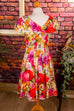 Vintage Cocktailkleid Blumen 80er 90er Abendmode bunt Frau Petticoat Rockabilly S 36-38 Special vintageberlin.de
