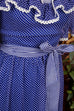 70s Maxikleid blau Stehkragen 70er blau Boho Frau Hippie real-boho S 36-38 Schlager Special viktorianisch XS 32-34 vintageberlin.de