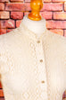 Boho Bluse creme Spitze 70er beige Boho Frau Hippie real-boho Rockabilly S 36-38 Schlager Special weiß vintageberlin.de