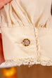 Boho Bluse creme Spitze 70er beige Boho Frau Hippie real-boho Rockabilly S 36-38 Schlager Special weiß vintageberlin.de
