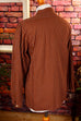asymmetrische Bluse braun Streifen 80er braun Disco Frau M 40-42 real-80er Rockabilly Special vintageberlin.de
