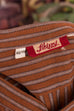 asymmetrische Bluse braun Streifen 80er braun Disco Frau M 40-42 real-80er Rockabilly Special vintageberlin.de