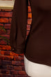 70s Bluse braun Stretch Kindergröße 60er 70er braun Disco Frau Rockabilly XS 32-34 vintageberlin.de