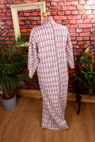 Vintage Kimono weiß rot kariert