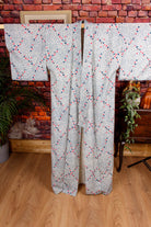 Vintage Kimono petrol Muster