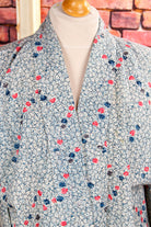 Vintage Kimono petrol Muster