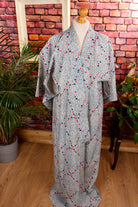 Vintage Kimono petrol Muster