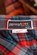 VEB Permaflott Hemd kariert 70er DDR Disco grau L 52-54 M 48-50 Mann Rockabilly rot Schlager Special vintageberlin.de
