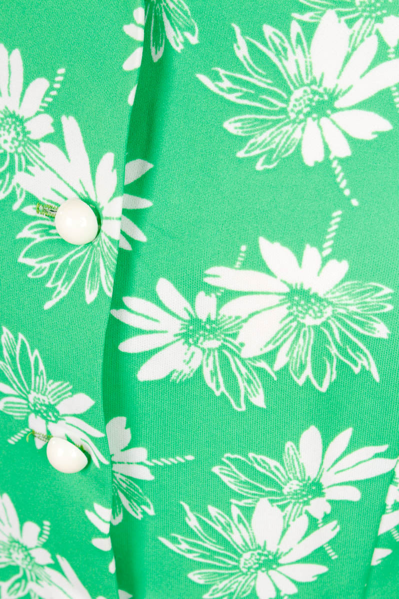 70s Schlagerkleid grasgrün