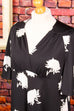 70s Maxikleid schwarz Blumen 60er 70er Abendmode Boho Frau Hippie real-boho real-disco Schlager schwarz Special XXL 52-54 vintageberlin.de