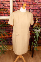 60s Etuikleid beige