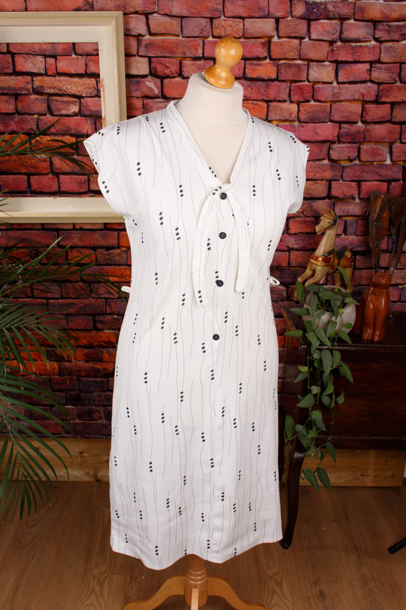 Vintage Sommerkleid weiß Muster