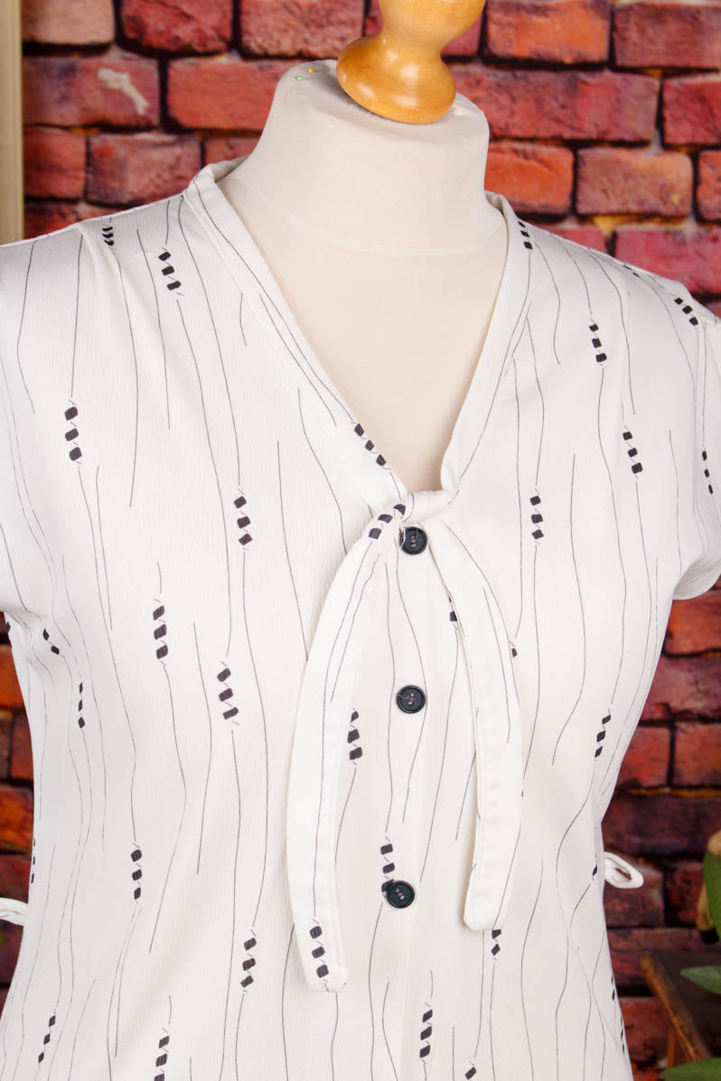 Vintage Sommerkleid weiß Muster