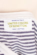 Benetton Ringelshirt Clown 90er blau Designer Frau L 44-46 Special weiß vintageberlin.de