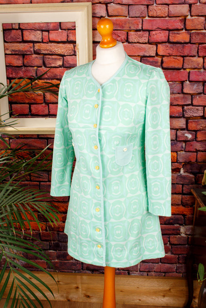 60s Minikleid türkis Stretch Default Title 60er 70er Disco Frau real-disco real-rockabilly Rockabilly S 36-38 Schlager Special türkis vintageberlin.de