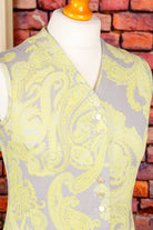 60s Minikleid neongrün Muster