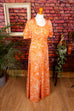 Hippiekleid Maxikleid orange 60er 70er Boho Frau Hippie M 40-42 orange real-boho S 36-38 Schlager Special vintageberlin.de