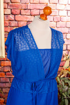 70s Disco Kleid blau