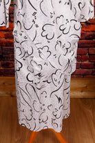 80er Power Dress weiß Muster