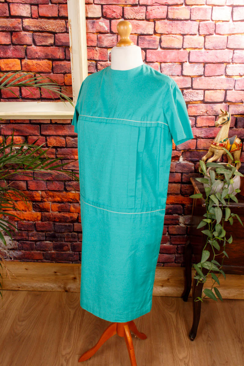 60s Egg-Shape Kleid türkis