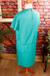 60s Egg-Shape Kleid türkis 60er Boho DDR Disco Frau M 40-42 real-disco real-rockabilly Rockabilly S 36-38 Schlager Special türkis vintageberlin.de