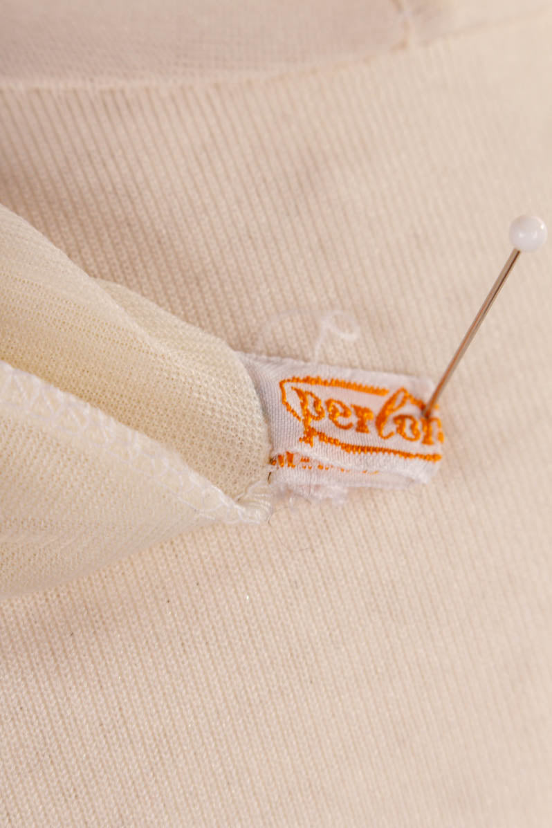 Perlon Unterrock cremeweiß