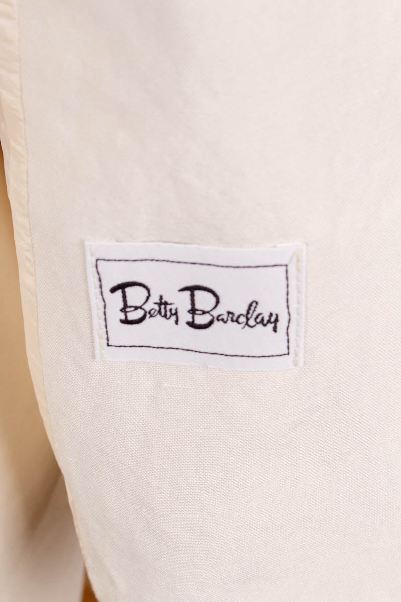 Leinenmix Bluse beige Patchwork
