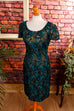 50s Etuikleid grün gold Brokat Default Title 50er 60er Abendmode Boho Disco Frau gold grün real-rockabilly Rockabilly S 36-38 Sekretärin Special vintageberlin.de