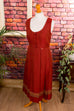 Vintage Dirndl rostrot Wolle + Schürze 50er 60er braun Dirndl Frau M 40-42 rot Special vintageberlin.de